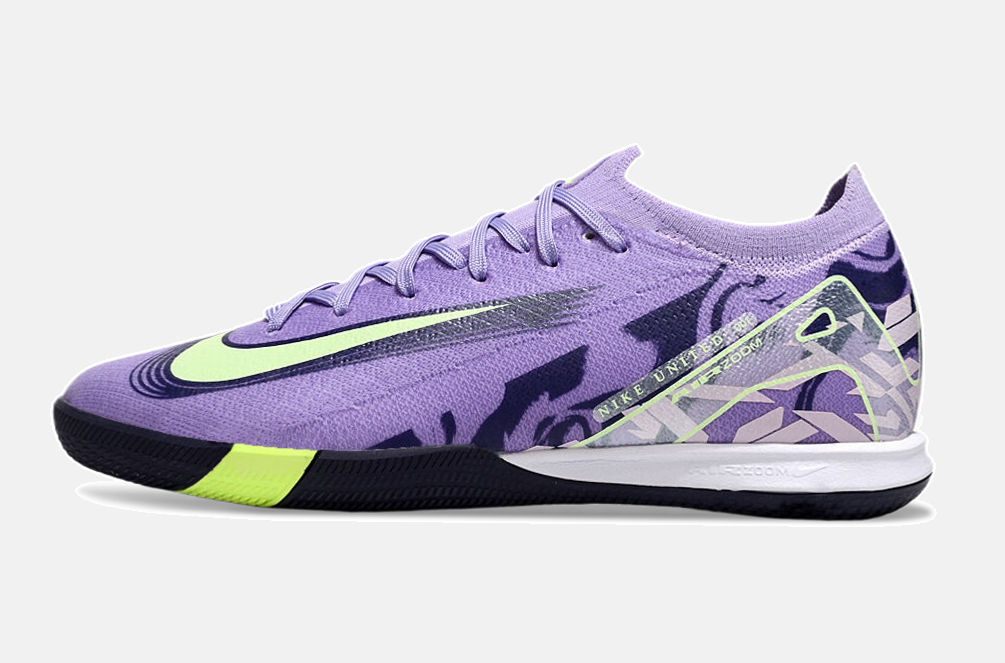 Chuteira Futsal Nike Mercurial Air Zoom Vapor 16 IC - Roxa e Verde - imagem 4