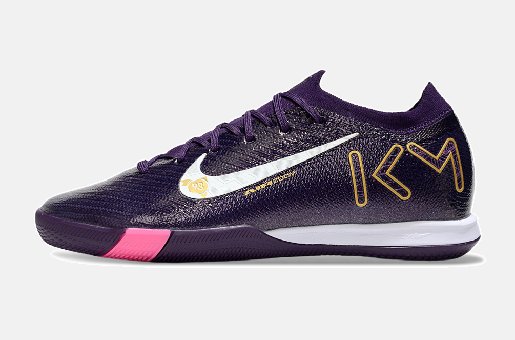 Chuteira Futsal Nike Mercurial Air Zoom Vapor 16 Kylian Mbappé IC - Roxa - imagem 4