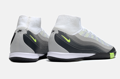 Chuteira Nike Air Zoom Mercurial Superfly 10 Elite Air Max 95  IC - Branca, Cinza e Preta - imagem 7