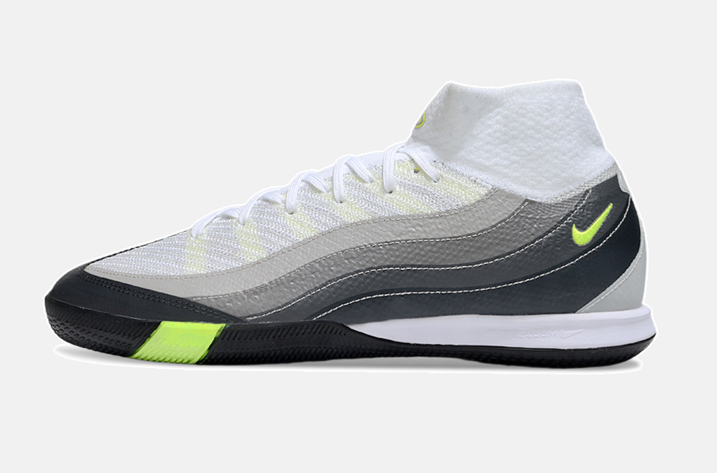 Chuteira Nike Air Zoom Mercurial Superfly 10 Elite Air Max 95  IC - Branca, Cinza e Preta - imagem 4