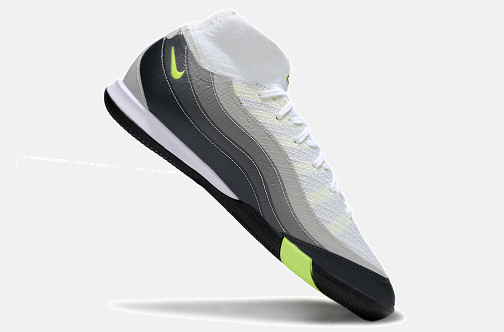 Chuteira Nike Air Zoom Mercurial Superfly 10 Elite Air Max 95  IC - Branca, Cinza e Preta - imagem 6