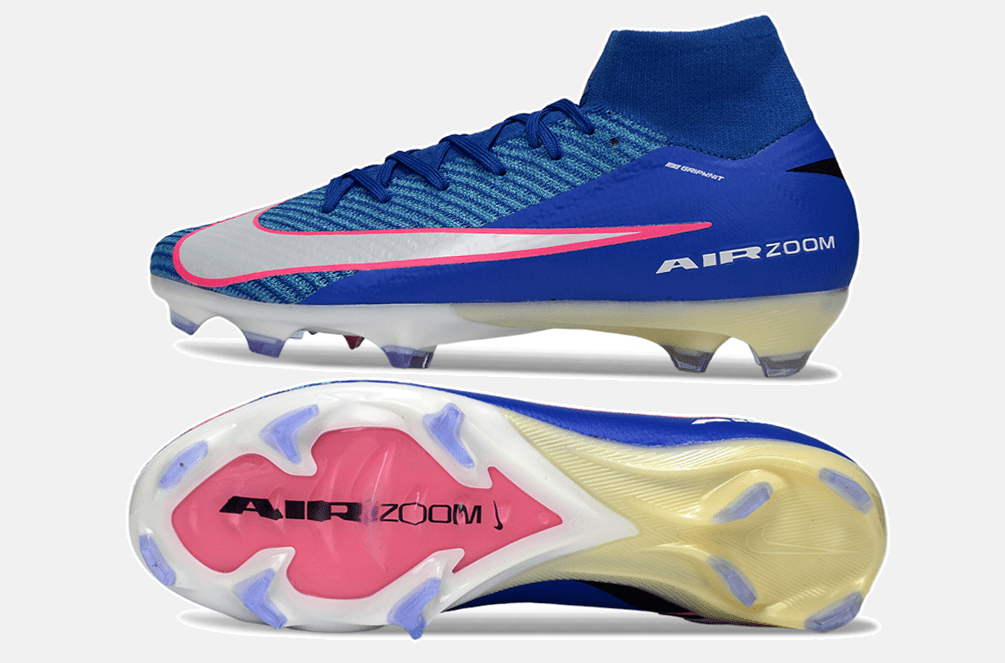 Chuteira Nike Air Zoom Mercurial Superfly 10 Elite FG - Azul, Branca e Rosa - Attack Pack - Tevo Sports SPORT*