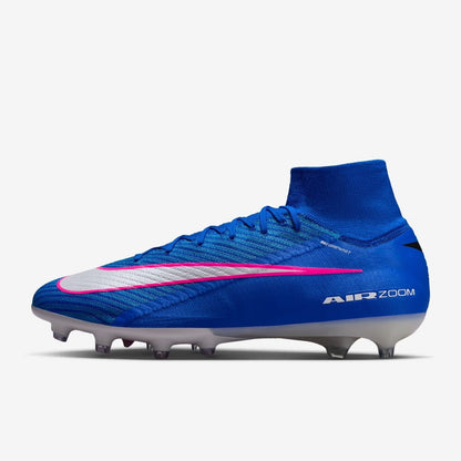 Chuteira Nike Air Zoom Mercurial Superfly 10 Elite FG - Azul, Branca e Rosa - Attack Pack - Tevo Sports SPORT*