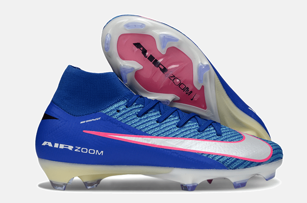 Chuteira Nike Air Zoom Mercurial Superfly 10 Elite FG - Azul, Branca e Rosa - Attack Pack - Tevo Sports SPORT*