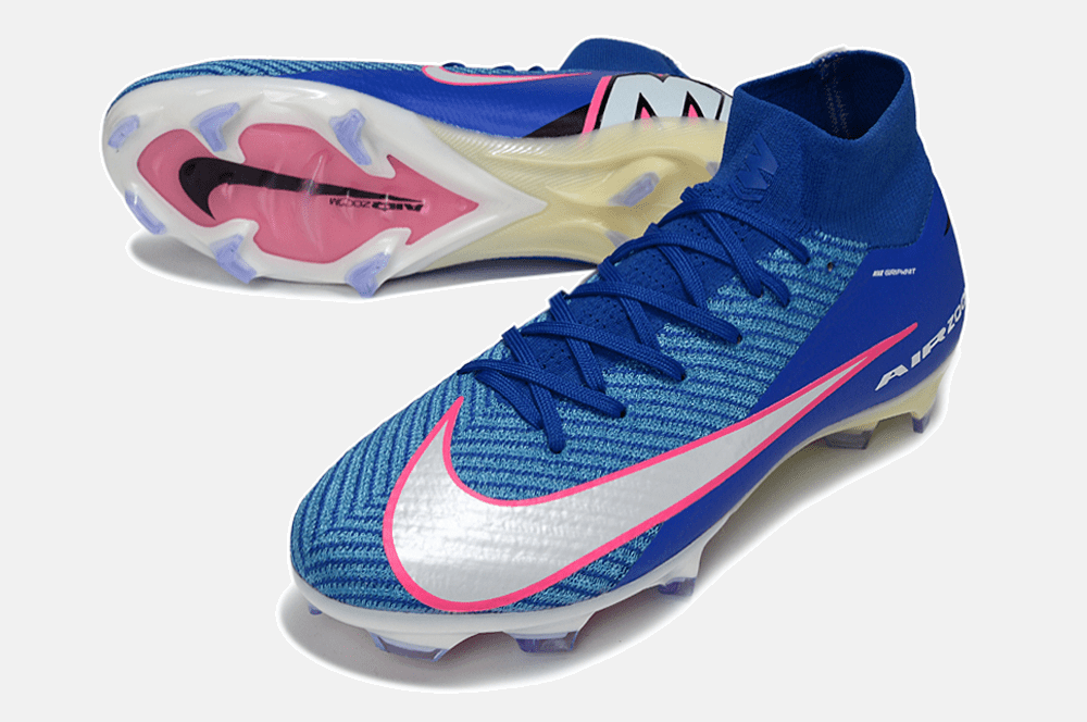 Chuteira Nike Air Zoom Mercurial Superfly 10 Elite FG - Azul, Branca e Rosa - Attack Pack - Tevo Sports SPORT*