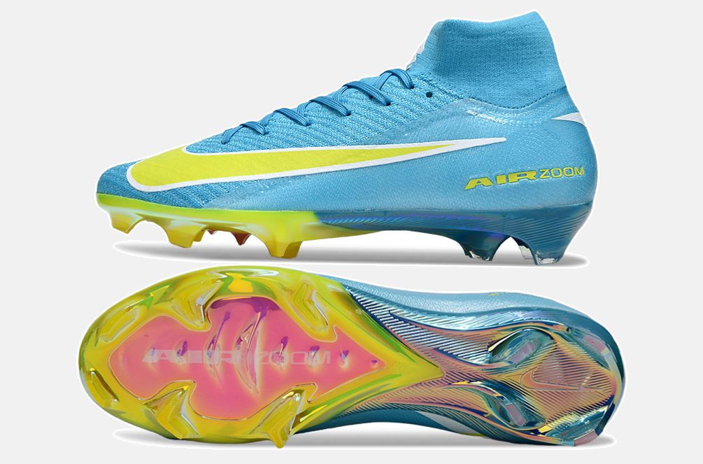 Chuteira Nike Air Zoom Mercurial Superfly 10 Elite FG - Azul, Verde e Rosa - Tevo Sports SPORT*