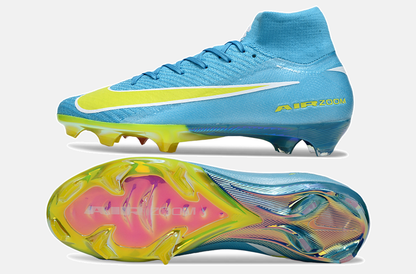 Chuteira Nike Air Zoom Mercurial Superfly 10 Elite FG - Azul, Verde e Rosa - Tevo Sports SPORT*