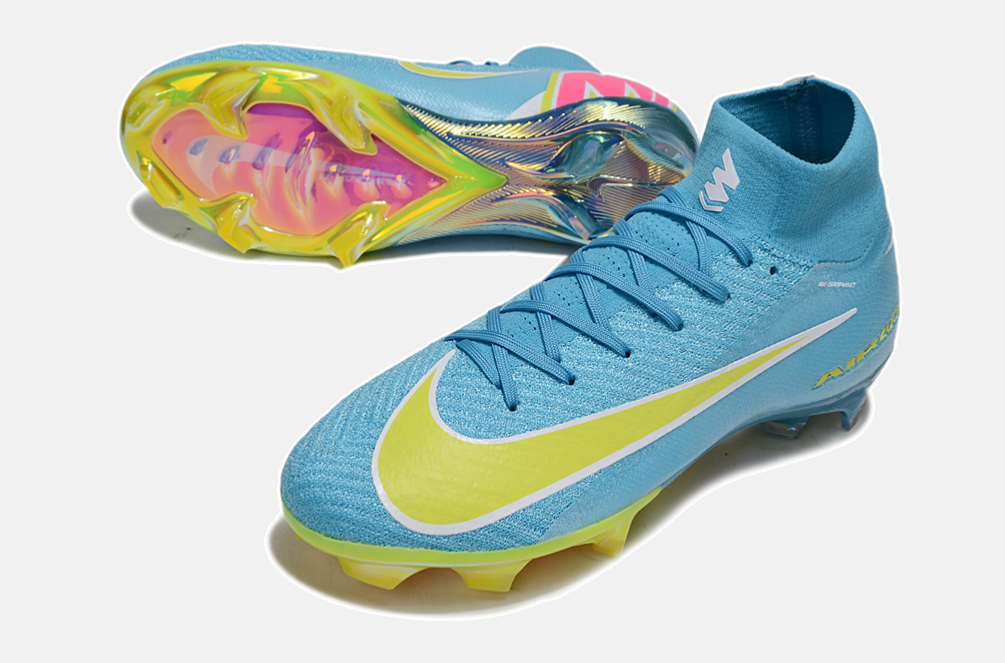 Chuteira Nike Air Zoom Mercurial Superfly 10 Elite FG - Azul, Verde e Rosa - Tevo Sports SPORT*