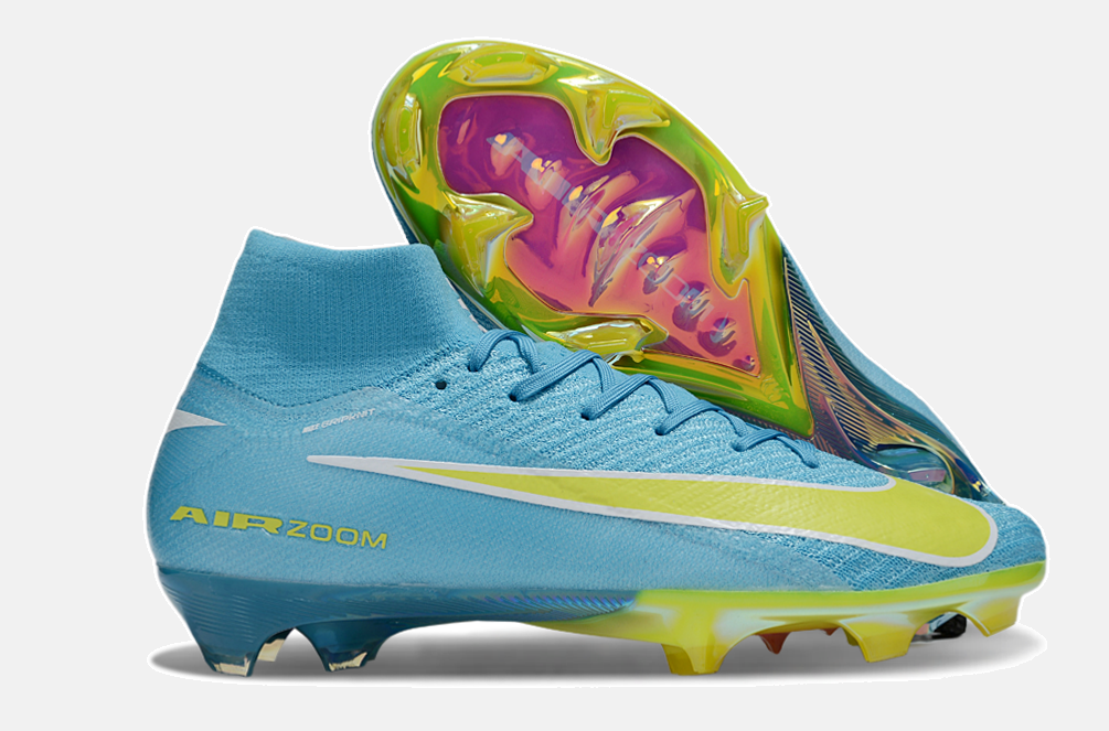 Chuteira Nike Air Zoom Mercurial Superfly 10 Elite FG - Azul, Verde e Rosa - Tevo Sports SPORT*