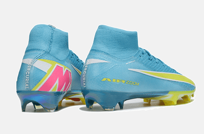 Chuteira Nike Air Zoom Mercurial Superfly 10 Elite FG - Azul, Verde e Rosa - Tevo Sports SPORT*