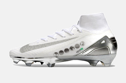 Chuteira Nike Air Zoom Mercurial Superfly 10 Edição Especial Elite FG - Branca e Prata - imagem 6