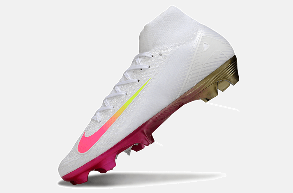 Chuteira Nike Air Zoom Mercurial Superfly 10 Elite FG - Branca e Rosa - Tevo Sports SPORT*