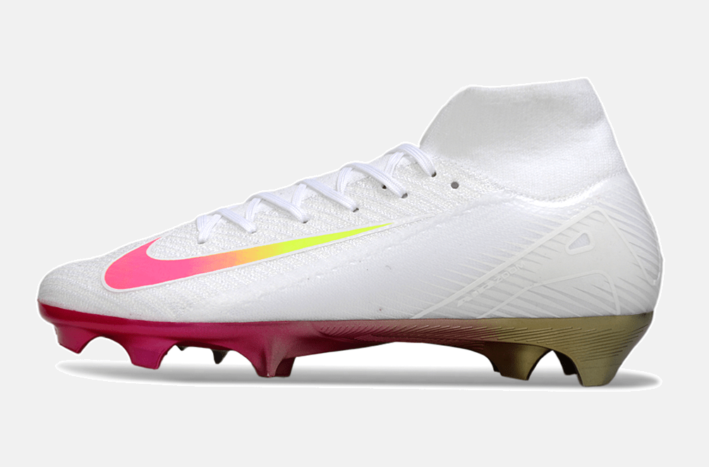 Chuteira Nike Air Zoom Mercurial Superfly 10 Elite FG - Branca e Rosa - Tevo Sports SPORT*