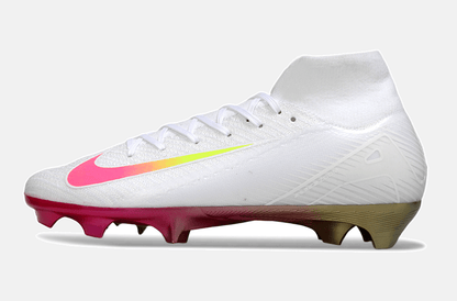 Chuteira Nike Air Zoom Mercurial Superfly 10 Elite FG - Branca e Rosa - Tevo Sports SPORT*