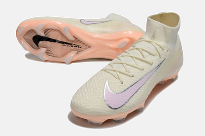 Chuteira Nike Air Zoom Mercurial Superfly 10 Edição Especial Elite FG - Branca e Salmão - detalhe