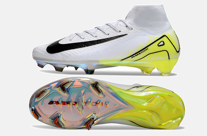 Chuteira Nike Air Zoom Mercurial Superfly 10 Elite FG - Branca e Verde Clara - vista traseira