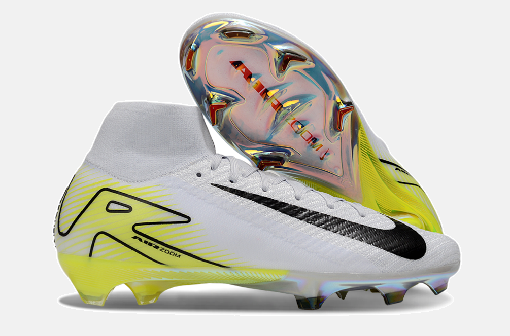 Chuteira Nike Air Zoom Mercurial Superfly 10 Elite FG - Branca e Verde Clara - imagem 8