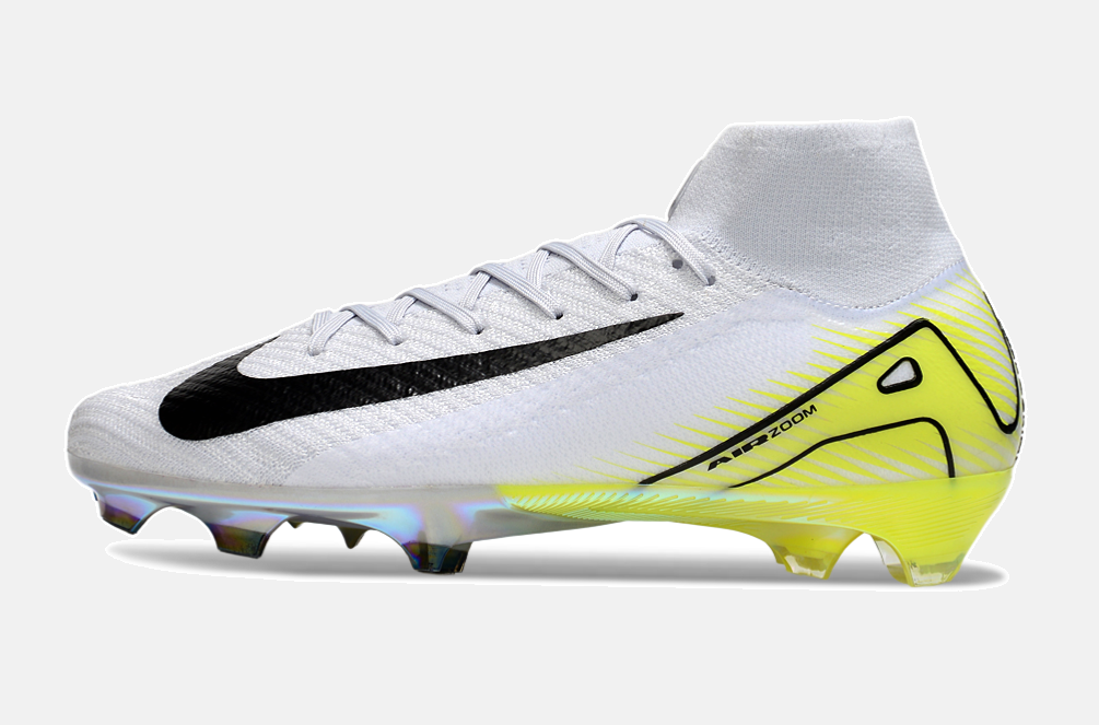 Chuteira Nike Air Zoom Mercurial Superfly 10 Elite FG - Branca e Verde Clara - imagem 4