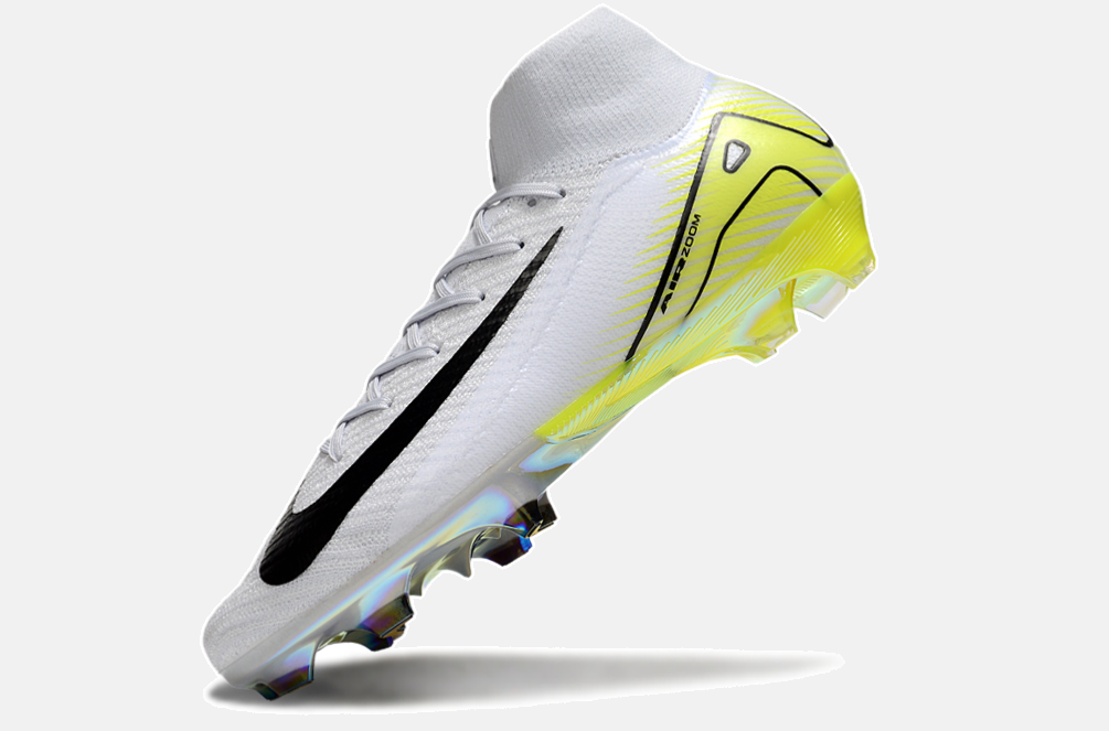 Chuteira Nike Air Zoom Mercurial Superfly 10 Elite FG - Branca e Verde Clara - imagem 5