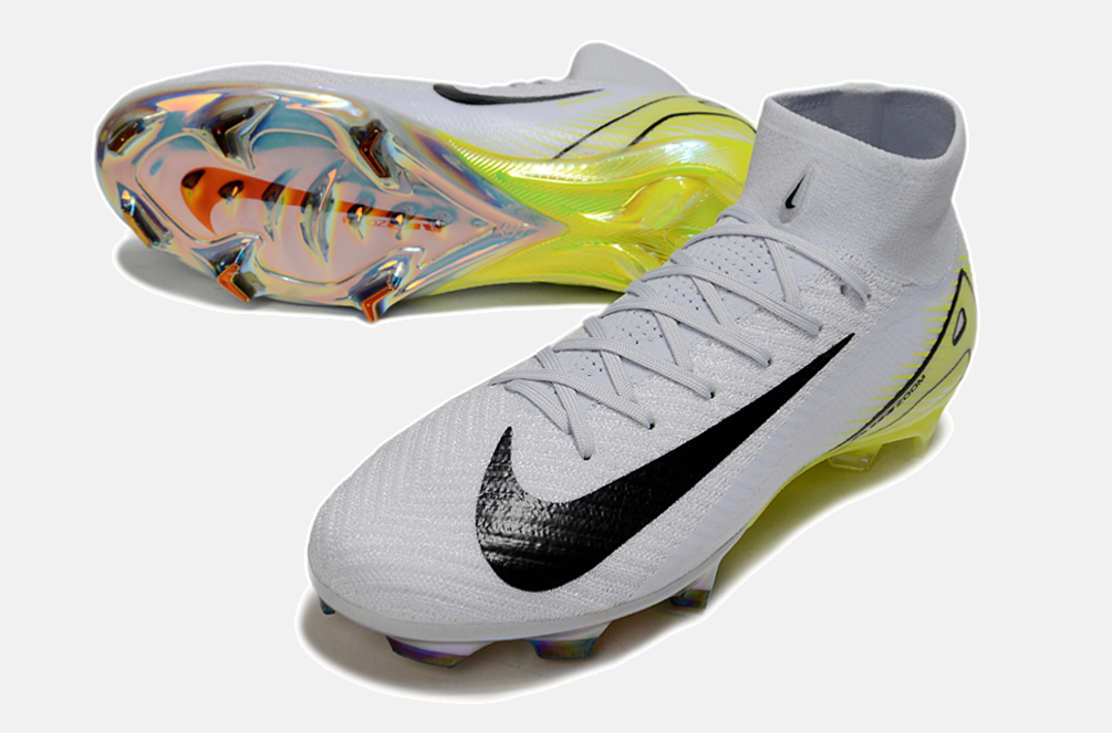 Chuteira Nike Air Zoom Mercurial Superfly 10 Elite FG - Branca e Verde Clara - detalhe