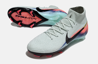 Chuteira Nike Air Zoom Mercurial Superfly 10 Elite FG - Branca, Rosa e Azul - detalhe