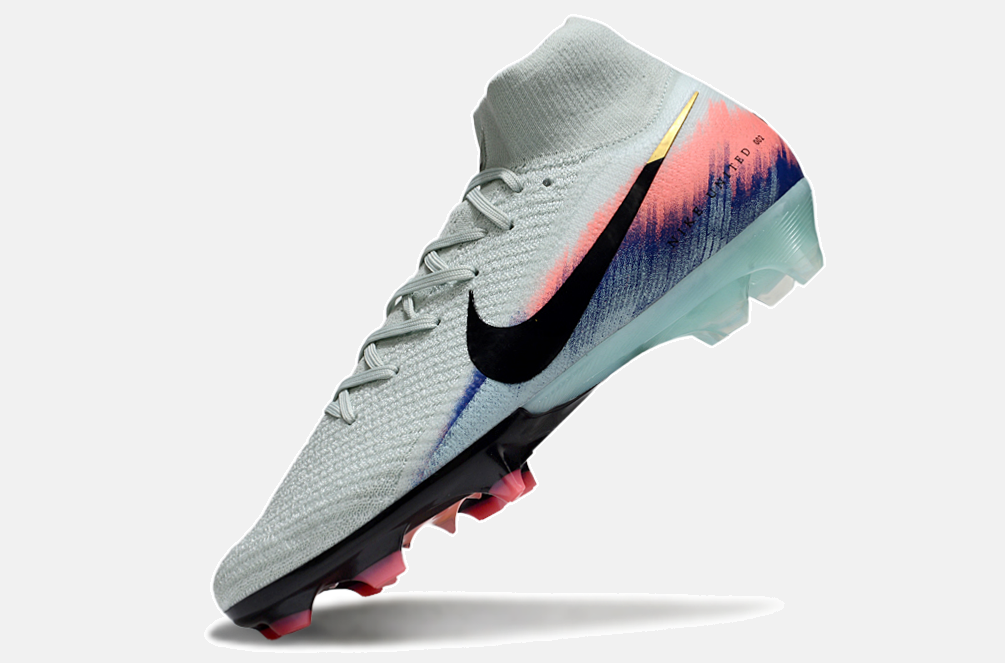 Chuteira Nike Air Zoom Mercurial Superfly 10 Elite FG - Branca, Rosa e Azul - imagem 5