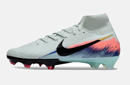 Chuteira Nike Air Zoom Mercurial Superfly 10 Elite FG - Branca, Rosa e Azul - imagem 4