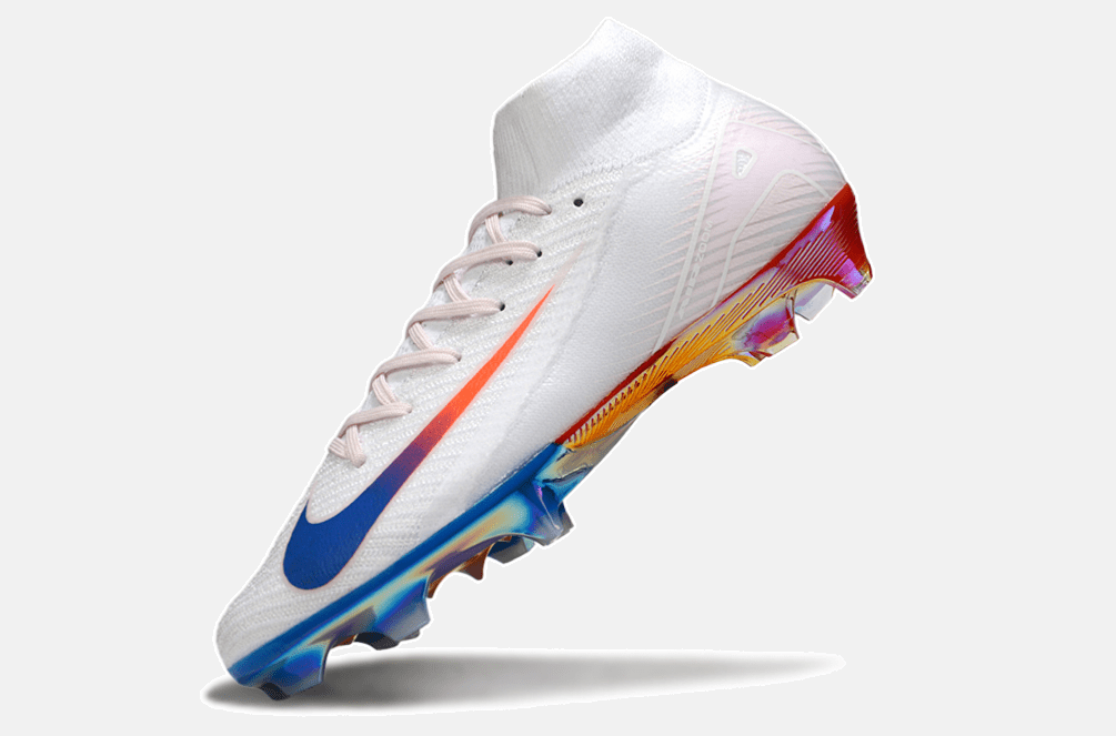 Chuteira Nike Air Zoom Mercurial Superfly 10 Elite FG - Branca, Vermelha e Azul - Tevo Sports SPORT*