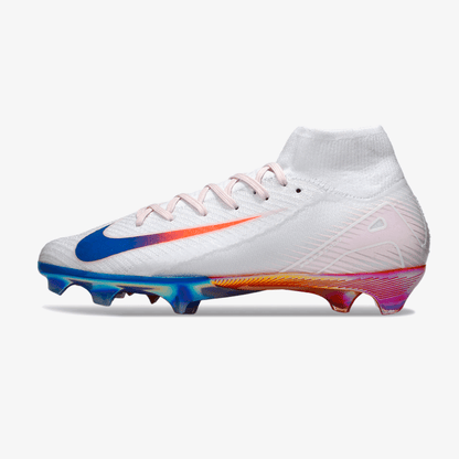 Chuteira Nike Air Zoom Mercurial Superfly 10 Elite FG - Branca, Vermelha e Azul - Tevo Sports SPORT*