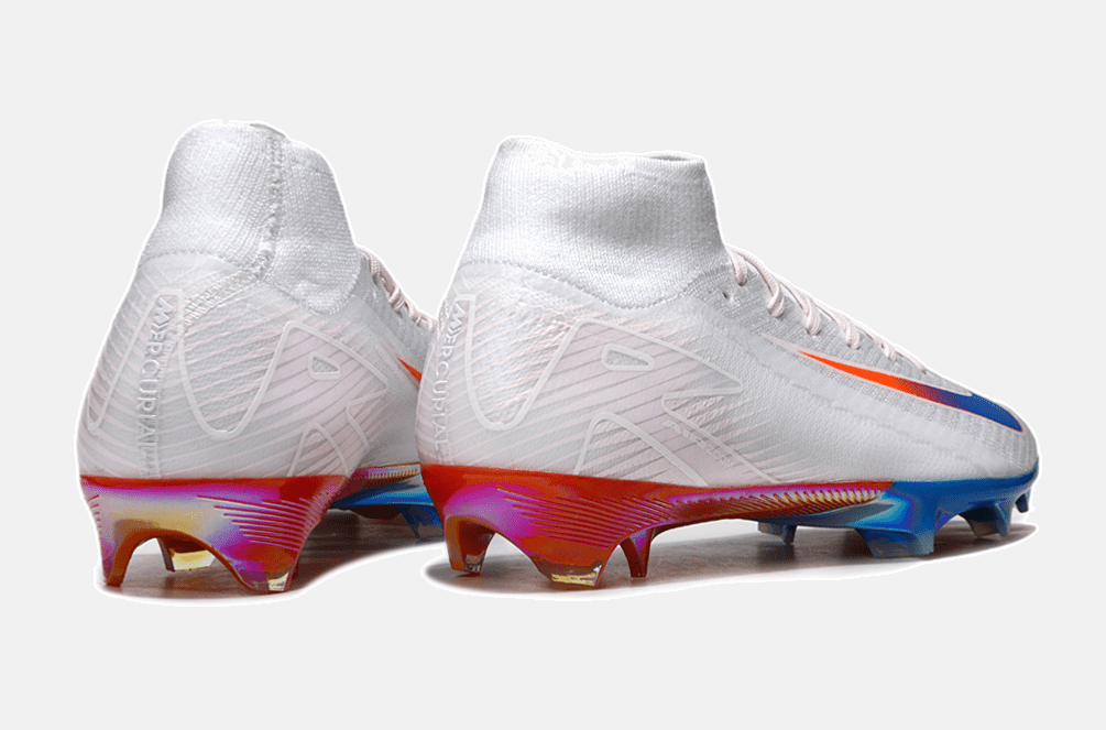 Chuteira Nike Air Zoom Mercurial Superfly 10 Elite FG - Branca, Vermelha e Azul - Tevo Sports SPORT*