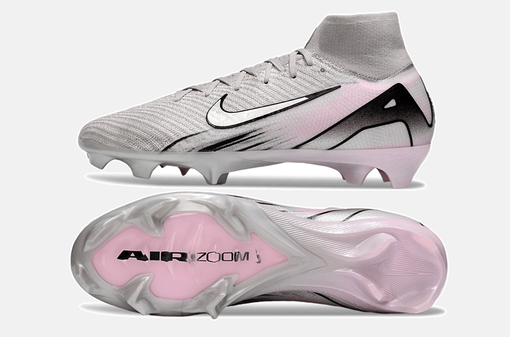 Chuteira Nike Air Zoom Mercurial Superfly 10 Elite FG - Cinza, Prata e Rosa - Tevo Sports SPORT*