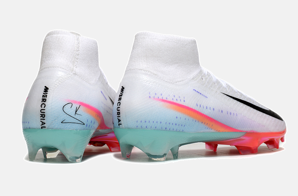 Chuteira Nike Air Zoom Mercurial Superfly 10 Sam Kerr Elite FG - Branca, Rosa e Azul - imagem 7