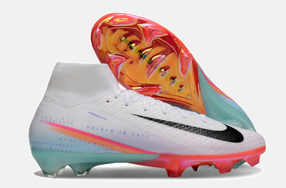 Chuteira Nike Air Zoom Mercurial Superfly 10 Sam Kerr Elite FG - Branca, Rosa e Azul - imagem 8