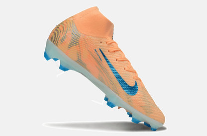 Chuteira Nike Air Zoom Mercurial Superfly 10 Elite FG - Laranja, Azul e Branca - Tevo Sports SPORT*