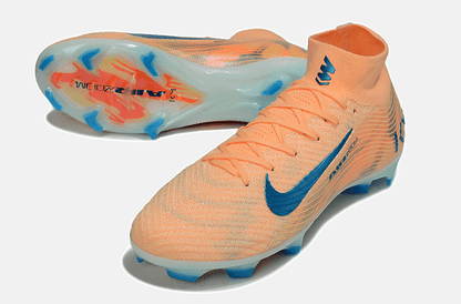 Chuteira Nike Air Zoom Mercurial Superfly 10 Elite FG - Laranja, Azul e Branca - Tevo Sports SPORT*