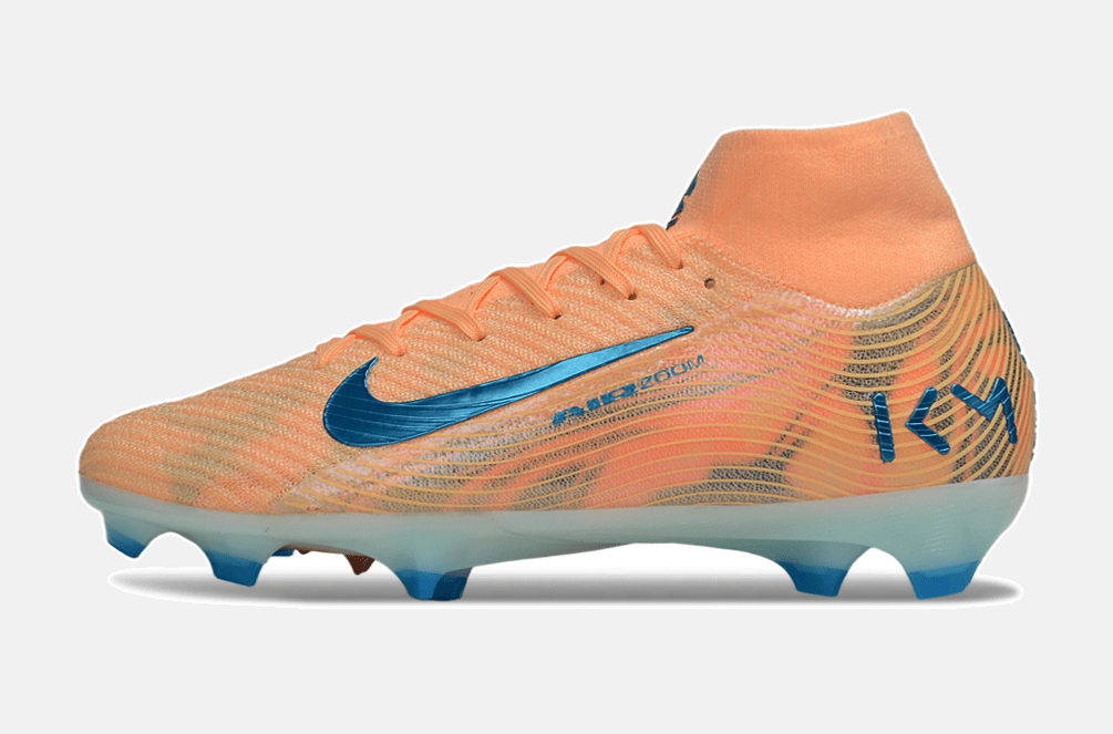 Chuteira Nike Air Zoom Mercurial Superfly 10 Elite FG - Laranja, Azul e Branca - Tevo Sports SPORT*