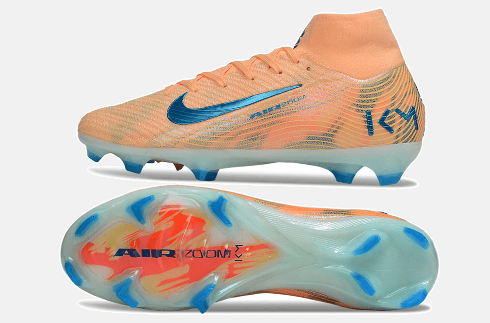 Chuteira Nike Air Zoom Mercurial Superfly 10 Elite FG - Laranja, Azul e Branca - Tevo Sports SPORT*