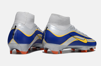Chuteira Nike Air Zoom Mercurial Superfly 10 Edição Especial Elite FG - Prata e Azul - imagem 7