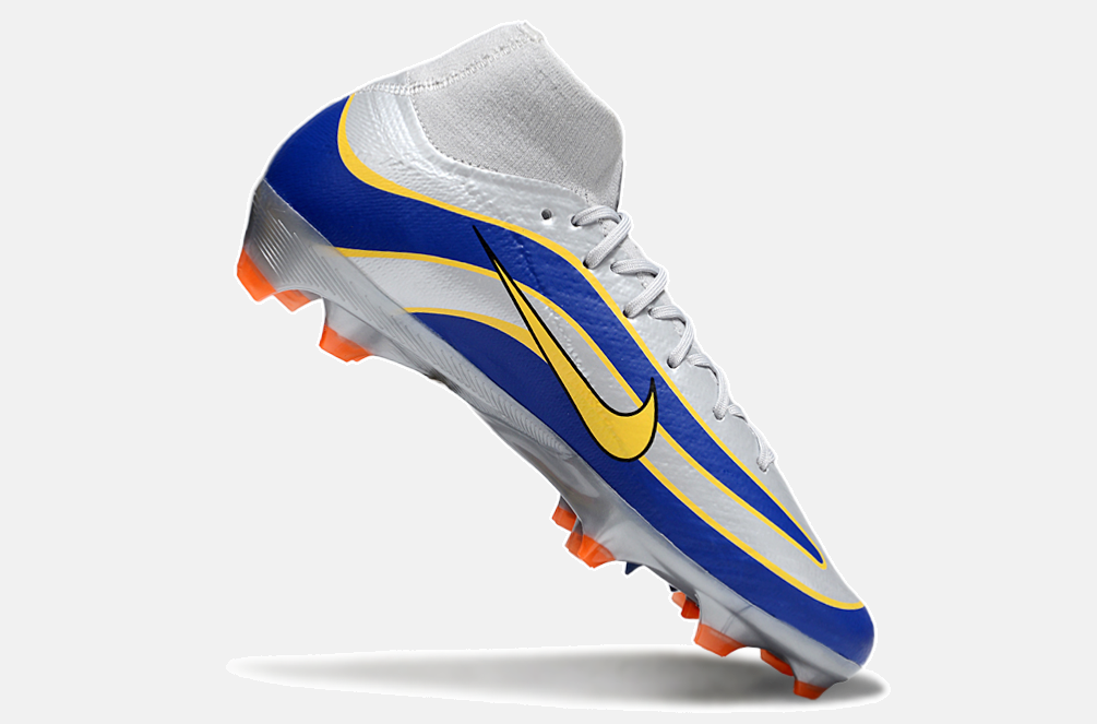Chuteira Nike Air Zoom Mercurial Superfly 10 Edição Especial Elite FG - Prata e Azul - imagem 6