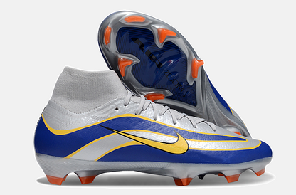 Chuteira Nike Air Zoom Mercurial Superfly 10 Edição Especial Elite FG - Prata e Azul - imagem 8