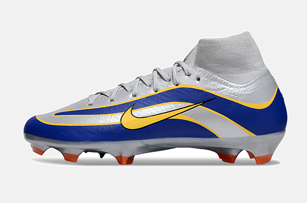 Chuteira Nike Air Zoom Mercurial Superfly 10 Edição Especial Elite FG - Prata e Azul - imagem 4