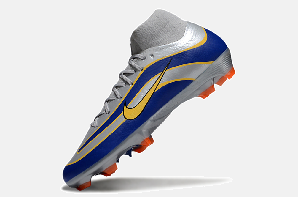 Chuteira Nike Air Zoom Mercurial Superfly 10 Edição Especial Elite FG - Prata e Azul - imagem 5