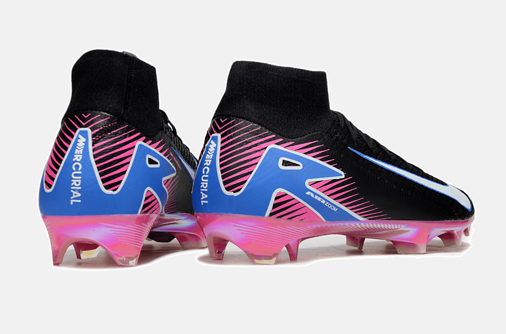 Chuteira Nike Air Zoom Mercurial Superfly 10 Elite FG - Preta, Rosa e Azul - Tevo Sports SPORT*