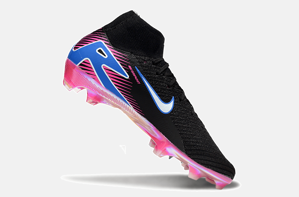 Chuteira Nike Air Zoom Mercurial Superfly 10 Elite FG - Preta, Rosa e Azul - Tevo Sports SPORT*