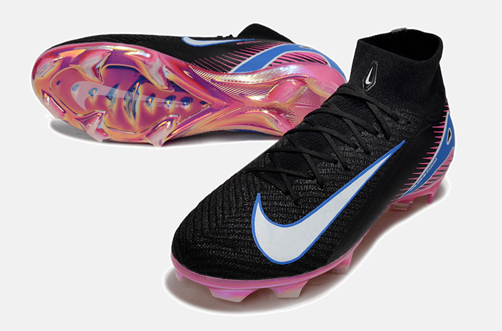 Chuteira Nike Air Zoom Mercurial Superfly 10 Elite FG - Preta, Rosa e Azul - Tevo Sports SPORT*