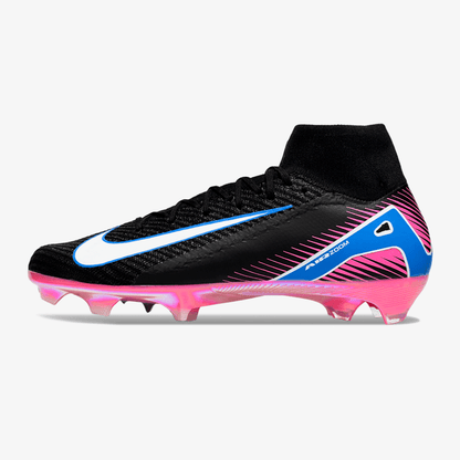 Chuteira Nike Air Zoom Mercurial Superfly 10 Elite FG - Preta, Rosa e Azul - Tevo Sports SPORT*
