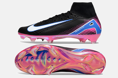 Chuteira Nike Air Zoom Mercurial Superfly 10 Elite FG - Preta, Rosa e Azul - Tevo Sports SPORT*
