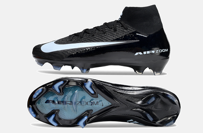 Chuteira Nike Air Zoom Mercurial Superfly 10 Elite FG - Preta e Azul - Shadow Pack - vista traseira
