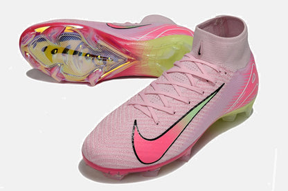 Chuteira Nike Air Zoom Mercurial Superfly 10 Elite FG - Rosa e Verde - detalhe
