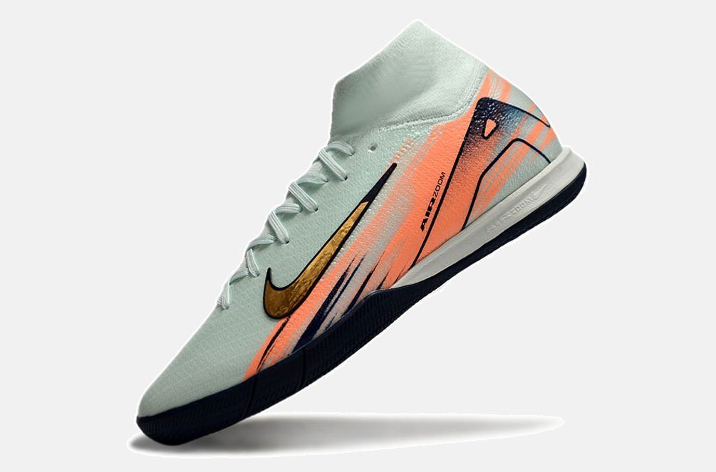Chuteira Nike Air Zoom Mercurial Superfly 10 Elite  IC - Azul e Laranja - imagem 5